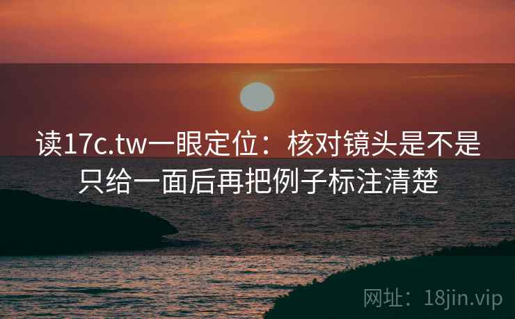 读17c.tw一眼定位：核对镜头是不是只给一面后再把例子标注清楚